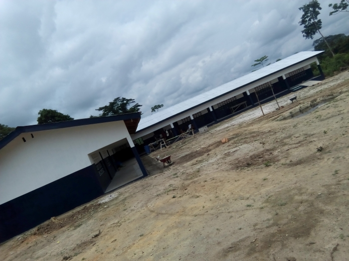 One of the many schools built in liberia. Penga Public school, bong county